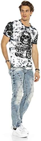 Cipo & Baxx Herren Jeans Hose Look Röhrenjeans Straight Fit Kontrastnähte Trendyhose | Cipo & Baxx Herren Jeans Hose Us