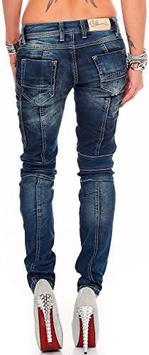 Cipo & Baxx Damen Jeans – Stylische Slim & Regular Fit Hosen mit Stretch & Used-Look | Bequeme Passform, modisches Desig