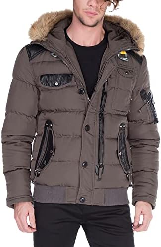 Stylische Winterjacke Herren Cipo & Baxx Series | Warme Winterjacke Herren Cipo & Baxx Series abnehmbarer Kapuze | Func