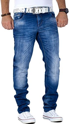 Cipo & Baxx Herren Jeans - Stilvolle Männer Jeans mit 5-Pocket-Design und Kontrastnähten | Bequemer Baumwoll-Elasthan-Mi