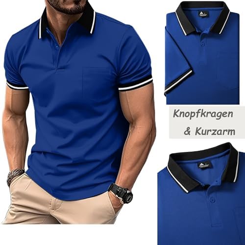 SwissWell 5er Pack Herren Polo T-Shirt Atmungsaktiv leicht Golfessen