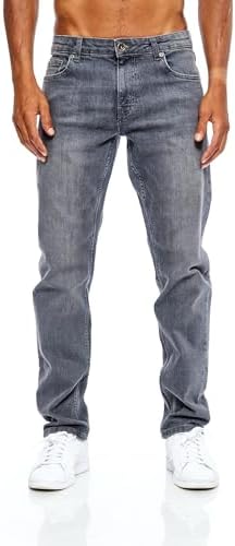 JEEL Herren-Jeans - Regular-Fit Straight-Cut - Stretch - Basic Washed - OEKO-TEX Standard 100
