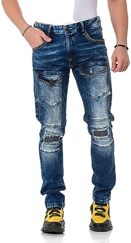 Cipo & Baxx Herren Stretch Jeanhose Slim Fit Trendig und bequem | Cipo & Baxx Männer Stretch Jeanshosen Slim Fit Premiu