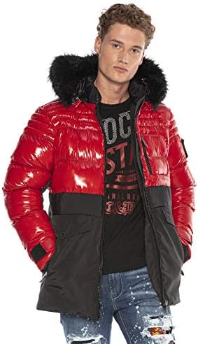 Stylische Winterjacke Herren Cipo & Baxx Series | Warme Winterjacke Herren Cipo & Baxx Series abnehmbarer Kapuze | Func