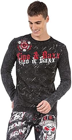Cipo & Baxx Herren Sweatshirt Series – Stylischer Pullover für Streetwear Lovers – Bequemer Rundhalseinheitsprint Sweate