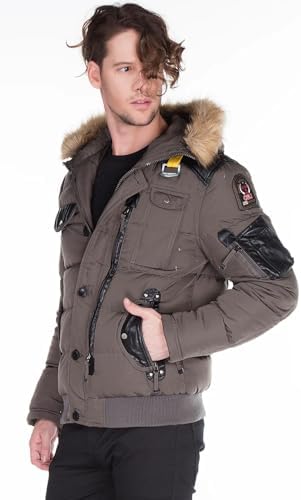Stylische Winterjacke Herren Cipo & Baxx Series | Warme Winterjacke Herren Cipo & Baxx Series abnehmbarer Kapuze | Func