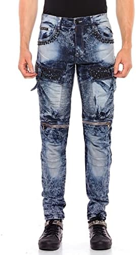 Cipo & Baxx Herren Straight Fit Jeans Hose – Bequem zu tragen, langlebig und mit markanten Kontrastnähten