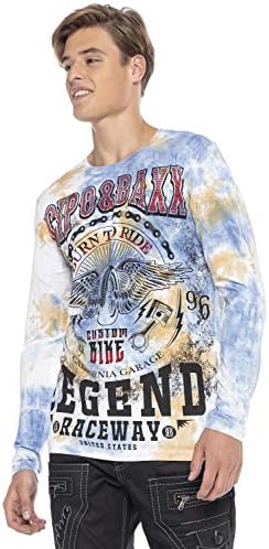 Cipo & Baxx Herren Sweatshirt Stylischer Pullover für moderne Streetwear Look – Bequemer Sweater für Alltag, Freizeit &