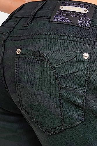 Cipo & Baxx Damen Jeans – Stylische Slim & Regular Fit Hosen mit Stretch & Used-Look | Bequeme Passform, modisches Desig