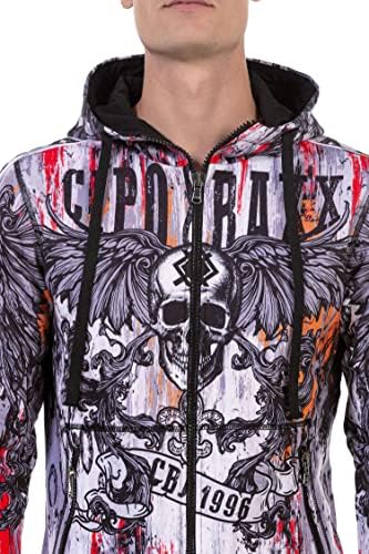 Cipo & Baxx Herren Sweatjacke Hoodie – Stylischer Pullover für Streetwear-Begeisterte mit Reißverschluss & Kapuze für Fr