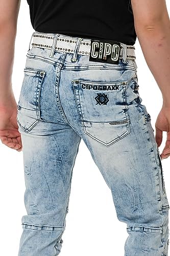 Cipo & Baxx Herren Stretch Jeanhose Slim Fit Trendig und bequem | Cipo & Baxx Männer Stretch Jeanshosen Slim Fit Premiu