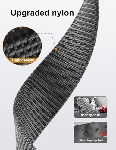 JUKMO Automatik Gürtel für Herren, robustes Nylon, 3,8cm Breite, praktische Ratsche-Funktion | JUKMO Herren Automatik G
