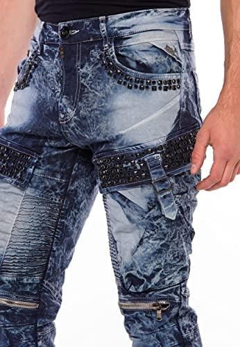 Cipo & Baxx Herren Straight Fit Jeans Hose – Bequem zu tragen, langlebig und mit markanten Kontrastnähten