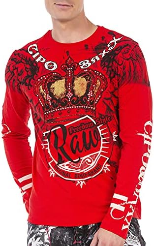 Cipo & Baxx Herren Sweatshirt Series – Stylischer Pullover für Streetwear Lovers – Bequemer Rundhalseinheitsprint Sweate