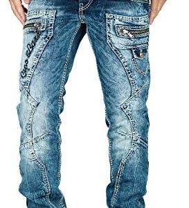 Cipo & Baxx Herren Jeans – Stylische Stonewashed & Used-Effekte | hohem markanten Details | Regular & Slim Fit für Männe