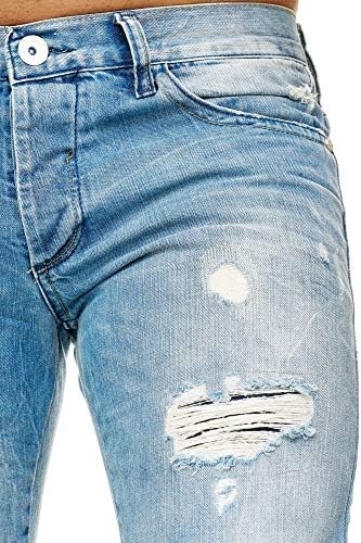 Redbridge Jeans - Regular Fit Denim Hose im Used Look mit Rissen – 5-Pocket Jeans für junge Männer & Frauen in Freizeit
