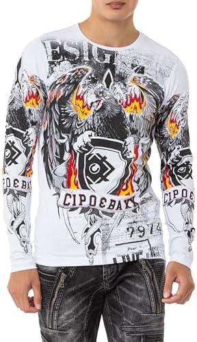 Cipo & Baxx Herren Sweatshirt Series – Stylischer Pullover im Modernen Streetwear Look – Bequemer Sweater für Alltag & F