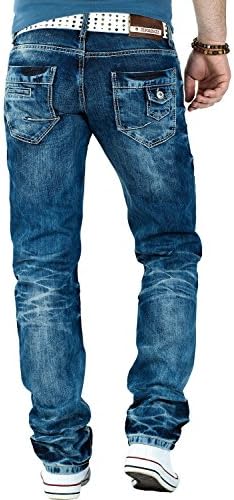 Cipo & Baxx Herren Jeans - Stilvolle Regular-Fit Denim mit Kontrastnähten | Bequeme & Modische Jeans für Männer | Stone-