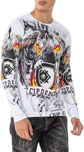 Cipo & Baxx Herren Sweatshirt Series – Stylischer Pullover im Modernen Streetwear Look – Bequemer Sweater für Alltag & F