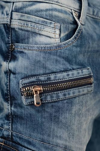 Cipo & Baxx Herren Jeans - Stylische Denim-Mode mit Slim-Fit & Regular-Fit für Individualisten im Bikerstyle!