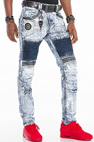 Cipo & Baxx Herren Straight Fit Jeans Hose – Bequem zu tragen, langlebig und mit markanten Kontrastnähten