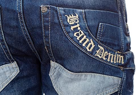 Cipo & Baxx Herren Jeans - Stylische Denim-Mode mit hohem Markanten_design | Regular & Slim Fit | Stonewashed Effect des