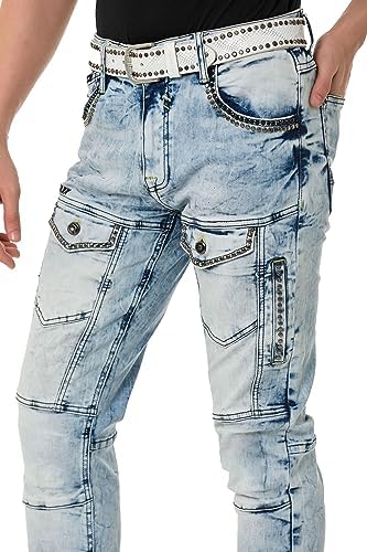 Cipo & Baxx Herren Stretch Jeanhose Slim Fit Trendig und bequem | Cipo & Baxx Männer Stretch Jeanshosen Slim Fit Premiu