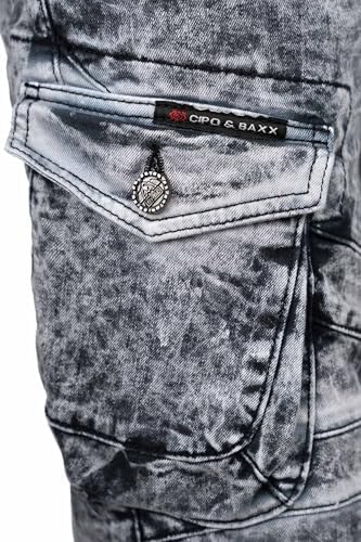 Cipo & Baxx Herren Jeans - Stylische Denim-Mode mit Slim-Fit & Regular-Fit für Individualisten im Bikerstyle!