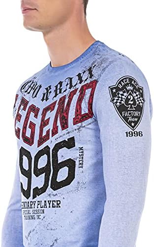 Cipo & Baxx Herren Sweatshirt Series – Stylischer Pullover für Streetwear Lovers – Bequemer Rundhalseinheitsprint Sweate