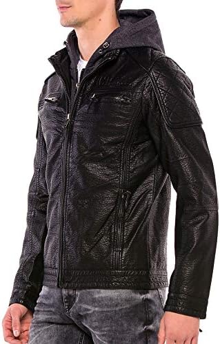 Stylische Winterjacke Herren Cipo & Baxx Series | Warme Winterjacke Herren Cipo & Baxx Series abnehmbarer Kapuze | Func