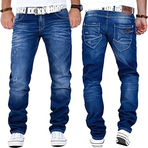 Cipo & Baxx Herren Jeans - Stilvolle Regular-Fit Denim mit Kontrastnähten | Bequeme & Modische Jeans für Männer | Stone-
