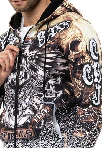 Cipo & Baxx Herren Sweatjacke Hoodie Serie - Stylischer Pullover im Modernen Casual Streetwear Stil für den Alltag, Frei