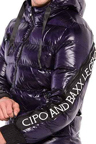 Cipo & Baxx Herren Winterjacke Kapuzenjacke Reißverschluss Jacke