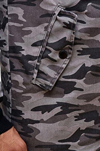 Cipo & Baxx Herren Jeansjacke – Klassisch, Leder, Sport – Knopf und Reißverschluss – Sweat-Kapuze und Sweatärmeln – Mode