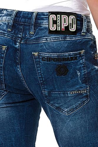 Cipo & Baxx Herren Stretch Jeanhose Slim Fit Trendig und bequem | Cipo & Baxx Männer Stretch Jeanshosen Slim Fit Premiu