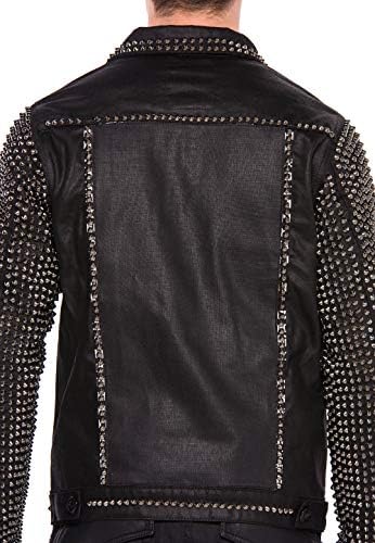 Cipo & Baxx Herren Jeansjacke – Klassisch, Leder, Sport – Knopf und Reißverschluss – Sweat-Kapuze und Sweatärmeln – Mode