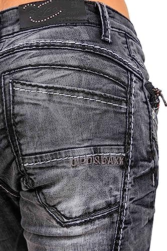 Cipo & Baxx Damen Jeans – Stylische Slim & Regular Fit Hosen mit Stretch & Used-Look | Bequeme Passform, modisches Desig
