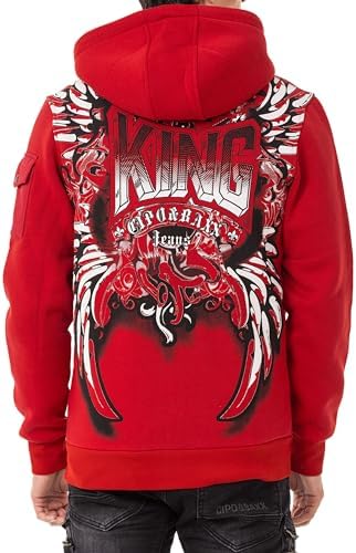 Cipo & Baxx Herren Sweatjacke Hoodie Serie - Stylischer Pullover im Modernen Casual Streetwear Stil für den Alltag, Frei