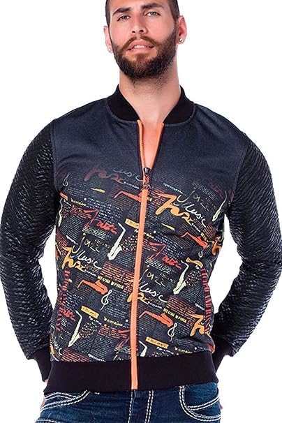 Cipo & Baxx Herren Sweatjacke Hoodie – Stylischer Pullover für Streetwear-Begeisterte mit Reißverschluss & Kapuze für Fr