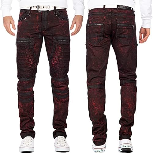 Cipo & Baxx Herren Jeans - Stylische Denim-Mode mit hohem Markantzen Detail | Regular & Slim Fit für Männer | Stonewashe