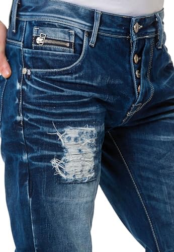 Cipo & Baxx Herren Stretch Jeanhose Slim Fit Trendig und bequem | Cipo & Baxx Männer Stretch Jeanshosen Slim Fit Premiu