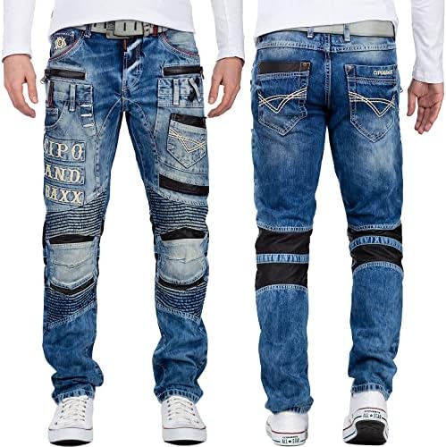 Cipo & Baxx Herren Jeans – Stylische Stonewashed & Used-Effekte | hohem markanten Details | Regular & Slim Fit für Männe
