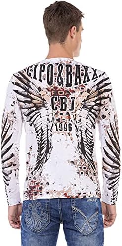 Cipo & Baxx Herren Sweatshirt Series – Stylischer Pullover für Streetwear Lovers – Bequemer Rundhalseinheitsprint Sweate