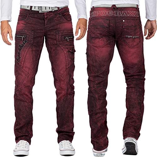 Cipo & Baxx Herren Jeans - Stylische Denim-Mode mit hohem Markanten_design | Regular & Slim Fit | Stonewashed Effect des