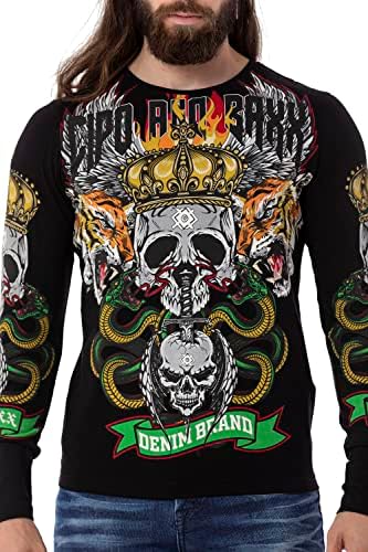 Cipo & Baxx Herren Sweatshirt Series – Stylischer Pullover im Modernen Streetwear Look – Bequemer Sweater für Alltag & F