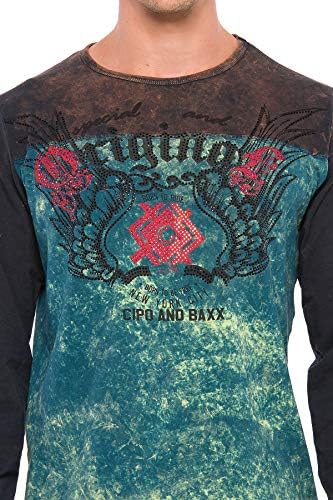 Cipo & Baxx Herren Sweatshirt Series – Stylischer Pullover im Modernen Streetwear Look mit Rundhals & Print – Comfortabl