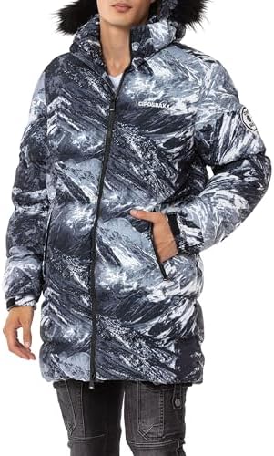 Cipo & Baxx Herren Mantel – Stylische Winterjacke mit warmem Innenfutter und abnehmbarer Kapuze für kalte Tage