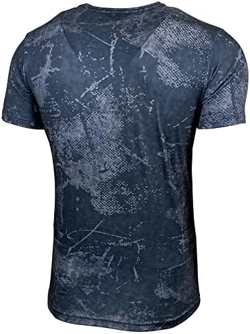 Herren Vintage Kurzarm T-Shirt mit mehrfarbigem Front Print und Label-Applikation 105