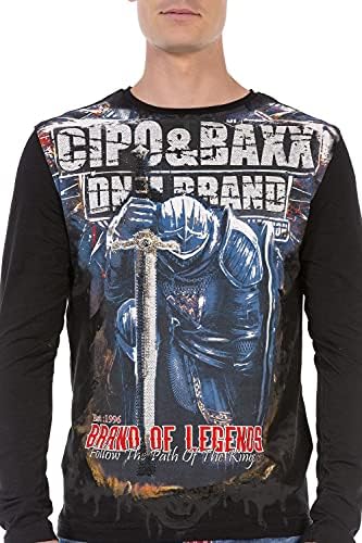 Cipo & Baxx Herren Sweatshirt Series – Stylischer Pullover für Streetwear Lovers – Bequemer Rundhalseinheitsprint Sweate