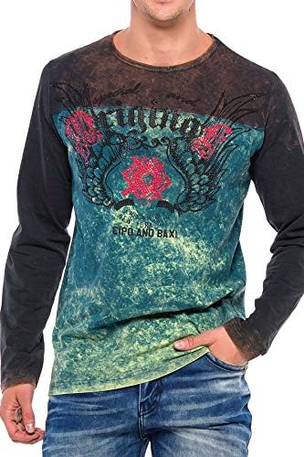 Cipo & Baxx Herren Sweatshirt Series – Stylischer Pullover im Modernen Streetwear Look mit Rundhals & Print – Comfortabl